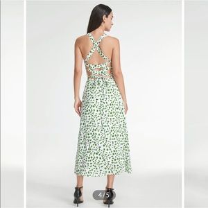 Square neck cross back dress